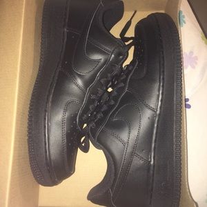 Brand new all black air force 1s